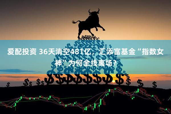 爱配投资 36天清空481亿，汇添富基金“指数女神”为何全线离场？